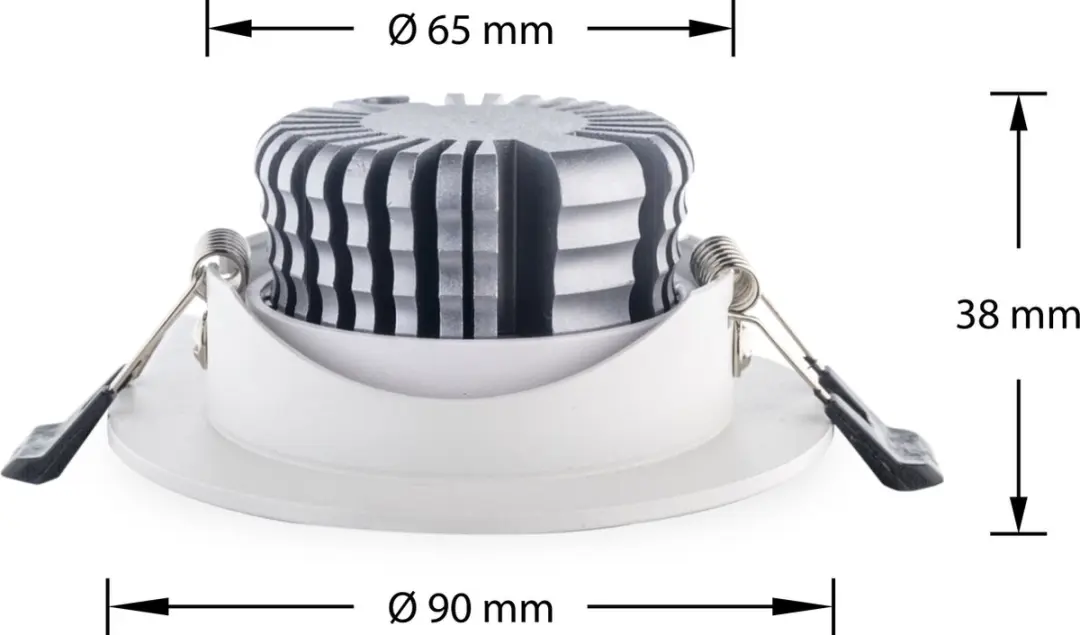 Groenovatie LED Inbouwspot 5W - Wit - Ø90mm - 24D - Dimbaar