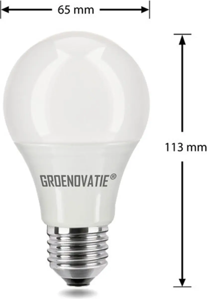 Groenovatie E27 LED Lamp 7W Warm Wit - 6 Stuks