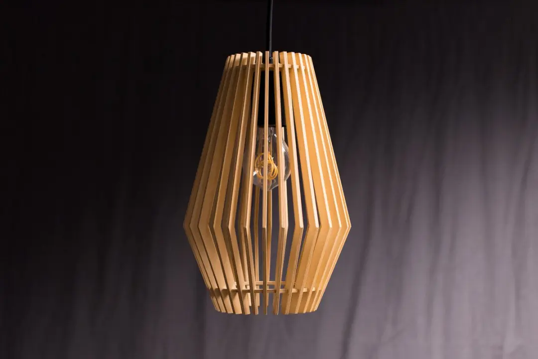Groenovatie Design Hanglamp Hout - E27 ⌀20cm - Naturel