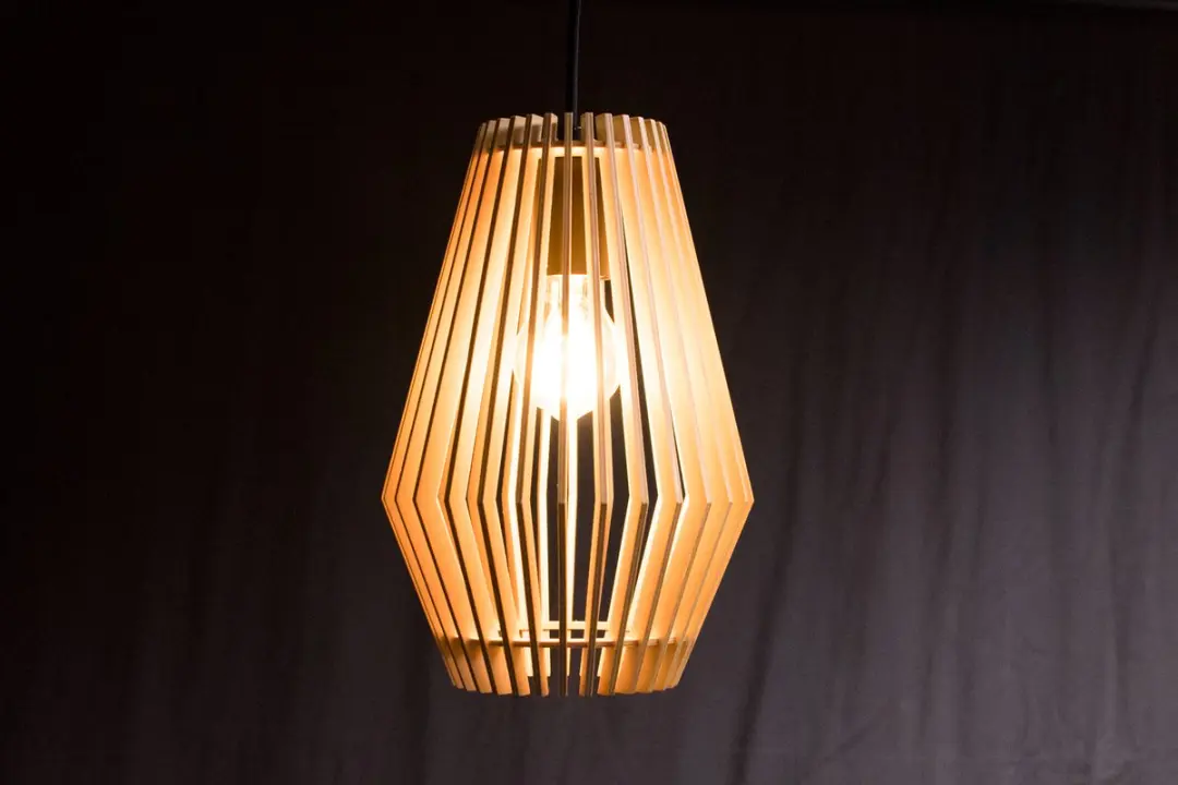 Groenovatie Design Hanglamp Hout - E27 ⌀20cm - Naturel