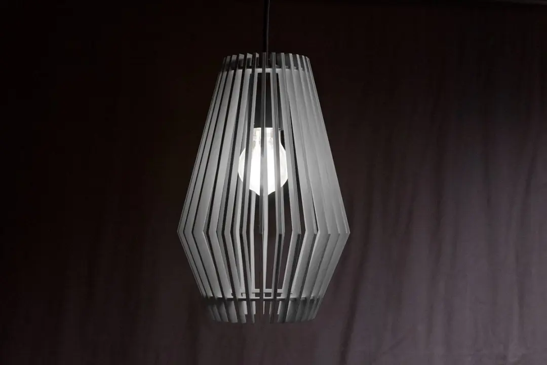 Groenovatie Design Hanglamp Hout E27 - Ø20cm - Zwart