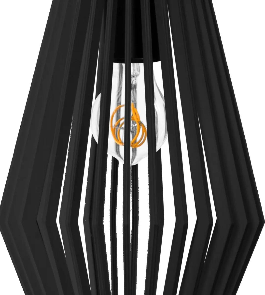 Groenovatie Design Hanglamp Hout E27 - Ø20cm - Zwart