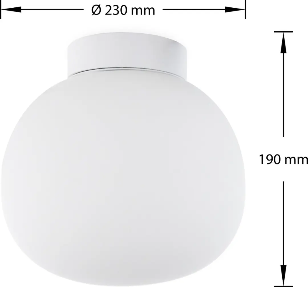 Groenovatie Glazen Wandlamp E27 - Ø23cm - Mat Wit