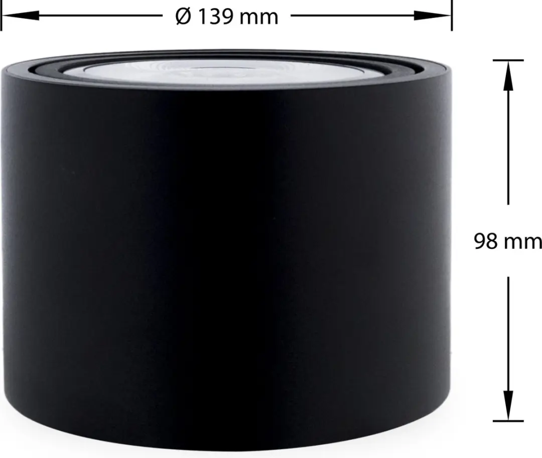 Groenovatie LED Opbouwspot AR111 GU10 - Mat Zwart
