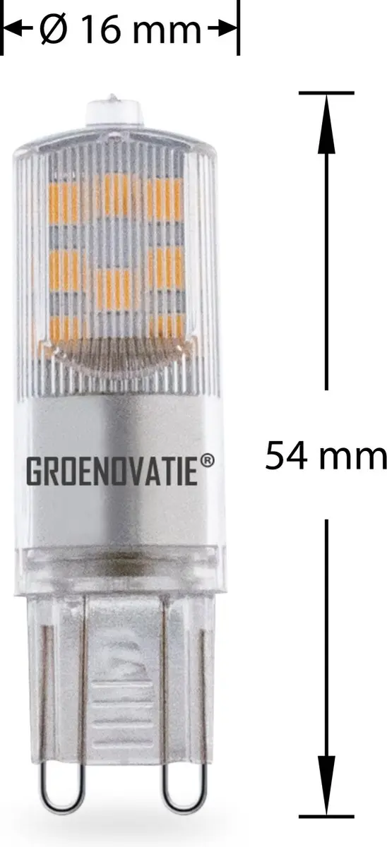 Groenovatie LED Lamp G9 3W Warm Wit - 6 Stuks