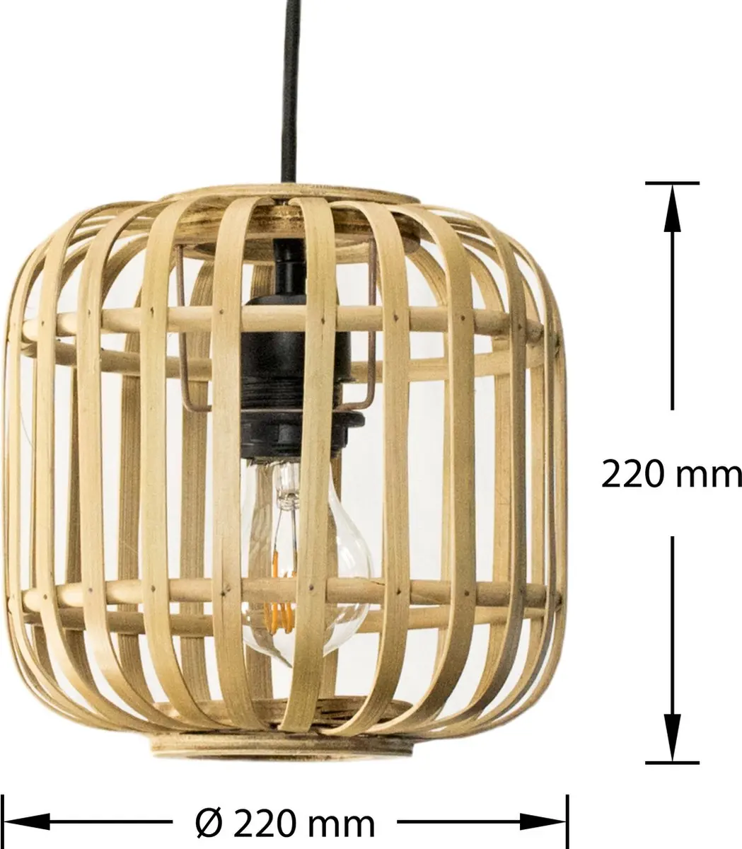 Groenovatie Bamboe Hanglamp Rotan - ⌀22 cm