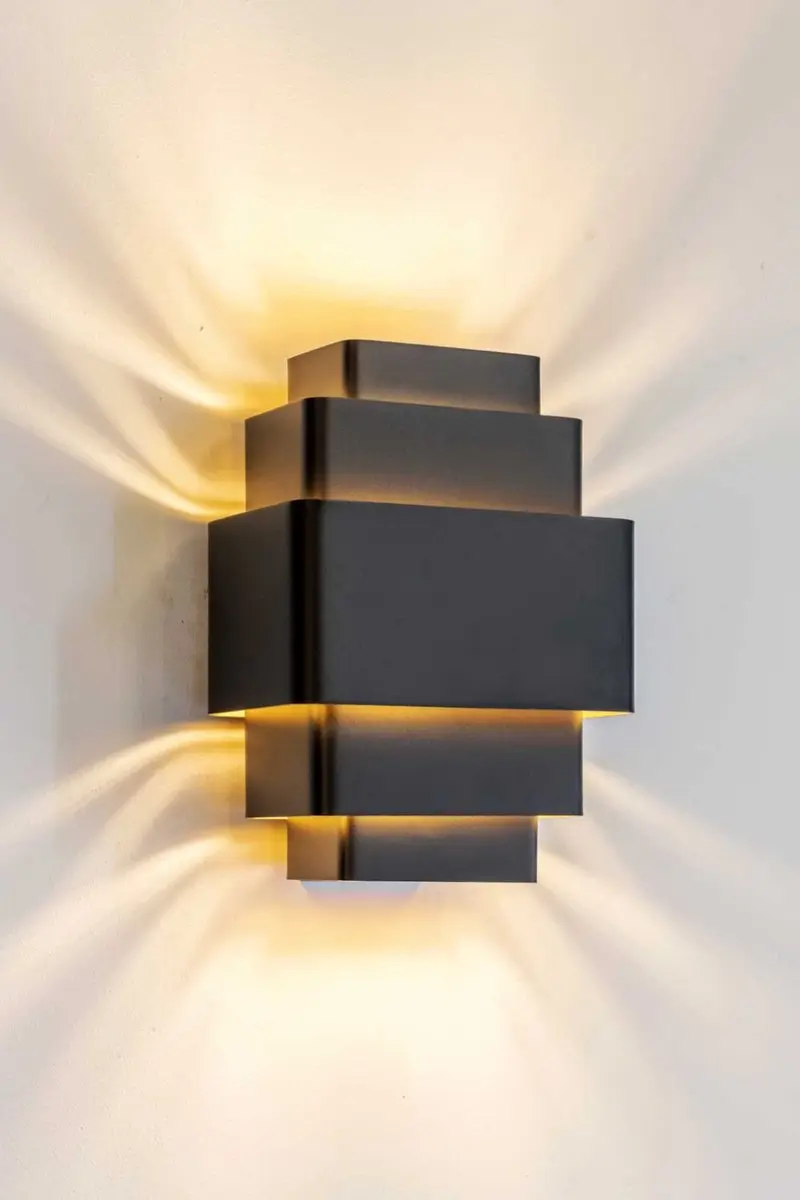 Artdelight Wandlamp 3xG9 28cm - Zwart/Goud
