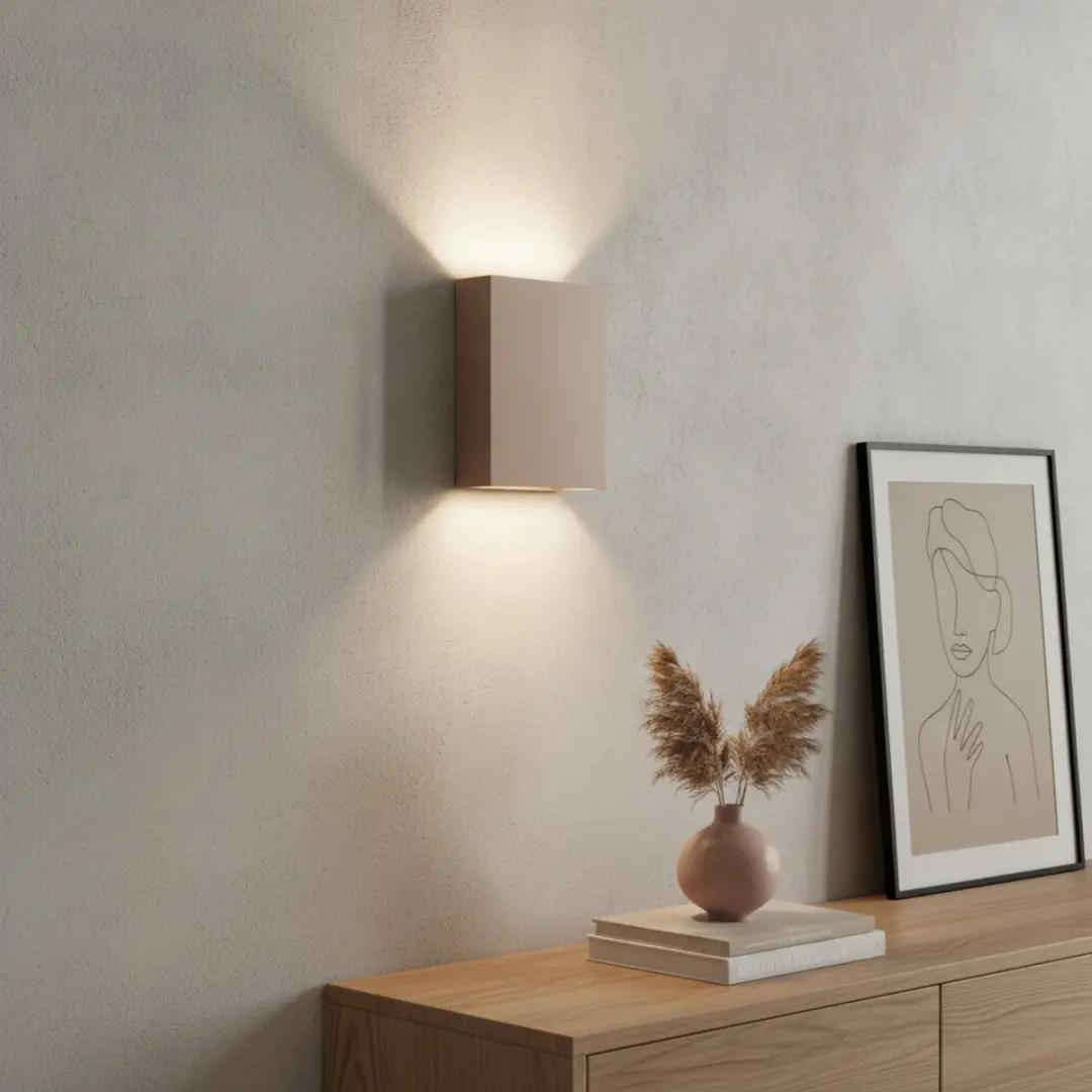 Artdelight Wandlamp Memphis H 16cm - Koper/Brons