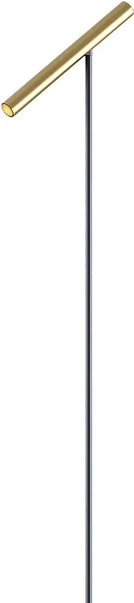 Artdelight Kansas Vloerlamp 140cm - Zwart mat goud