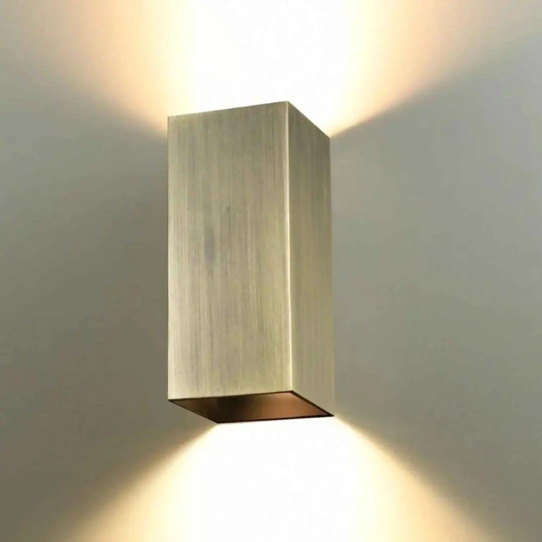 Artdelight Wandlamp Dante XL 2x10W - Antiek brons