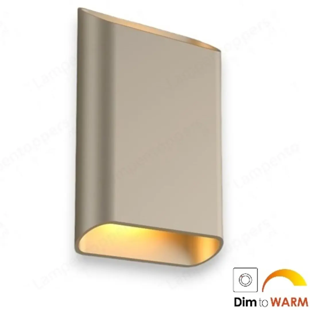 Artdelight Wandlamp Diaz-L Champagne 2x6W Dim To Warm