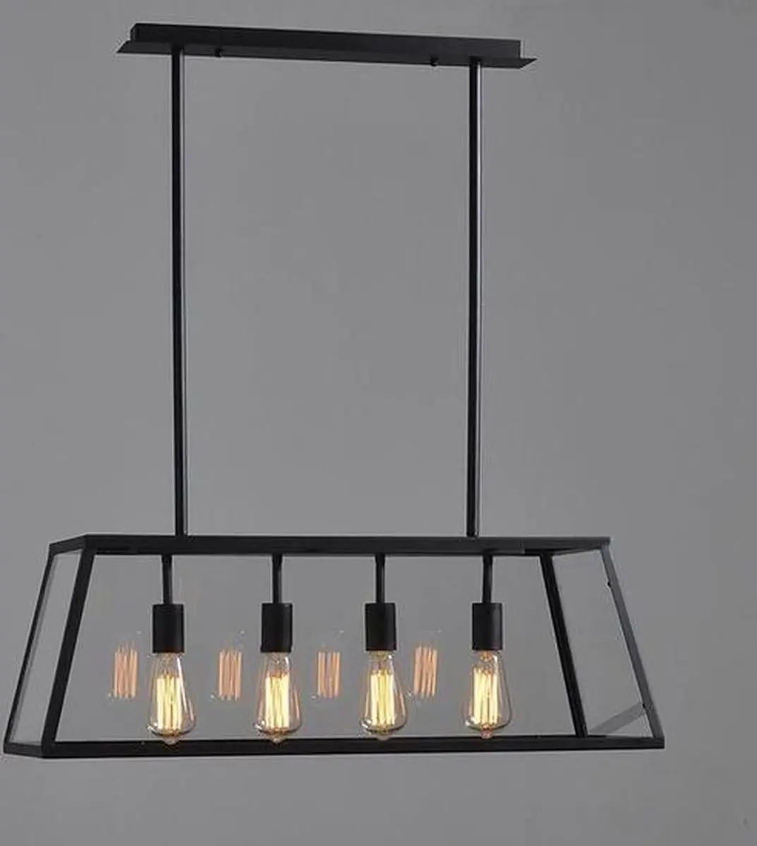 Groenovatie Vintage Industrieel Hanglamp 4 Lichts