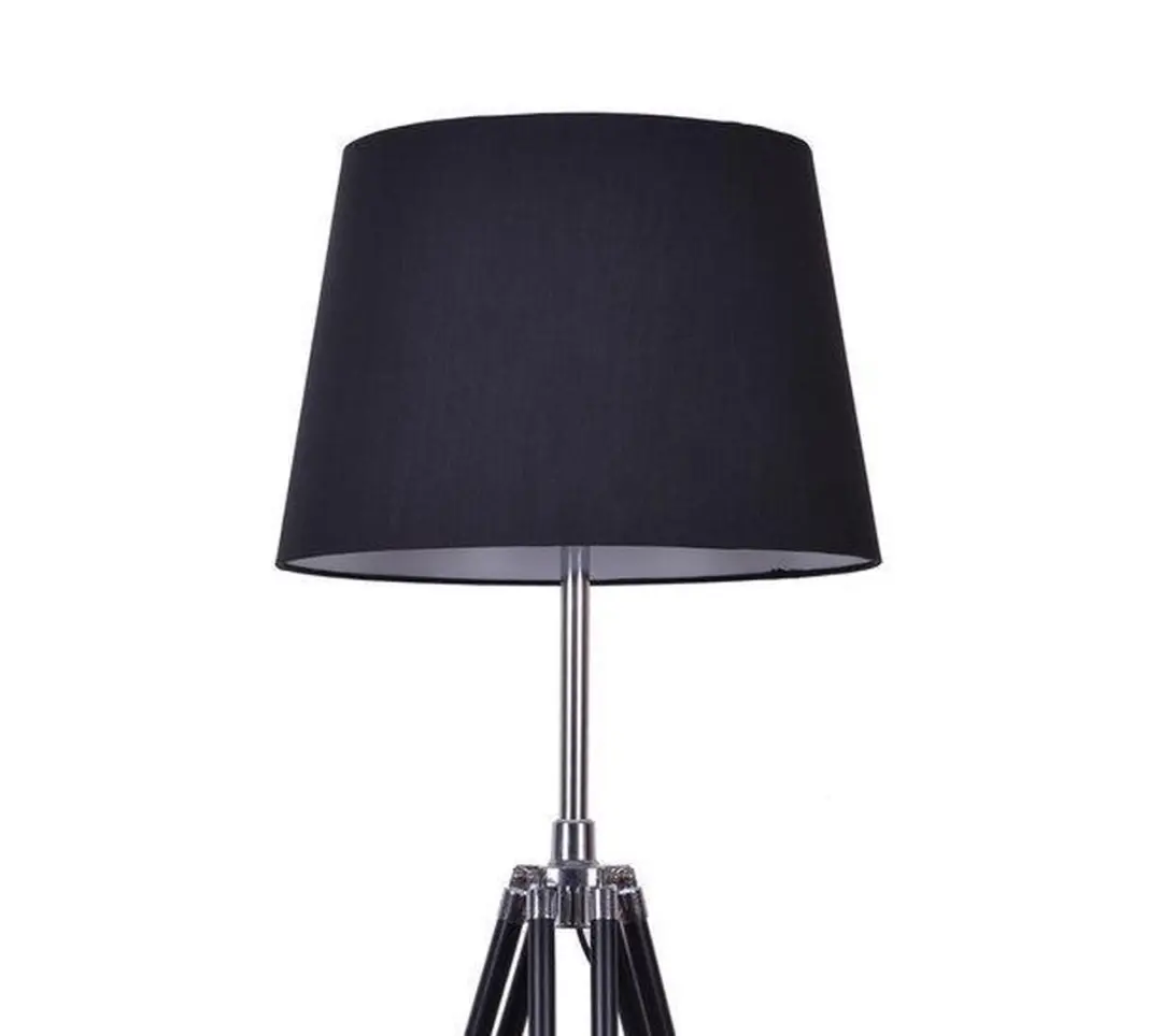 Groenovatie Rouen Industrieel Design Tripod Vloerlamp E27 - 144x50cm - Chroom/Zwart