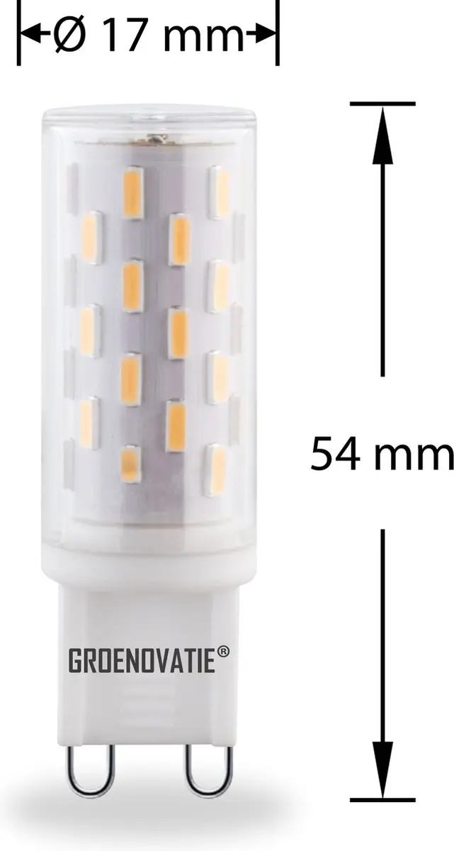 Groenovatie LED Lamp G9 3W - Warm Wit 2800K - Dimbaar