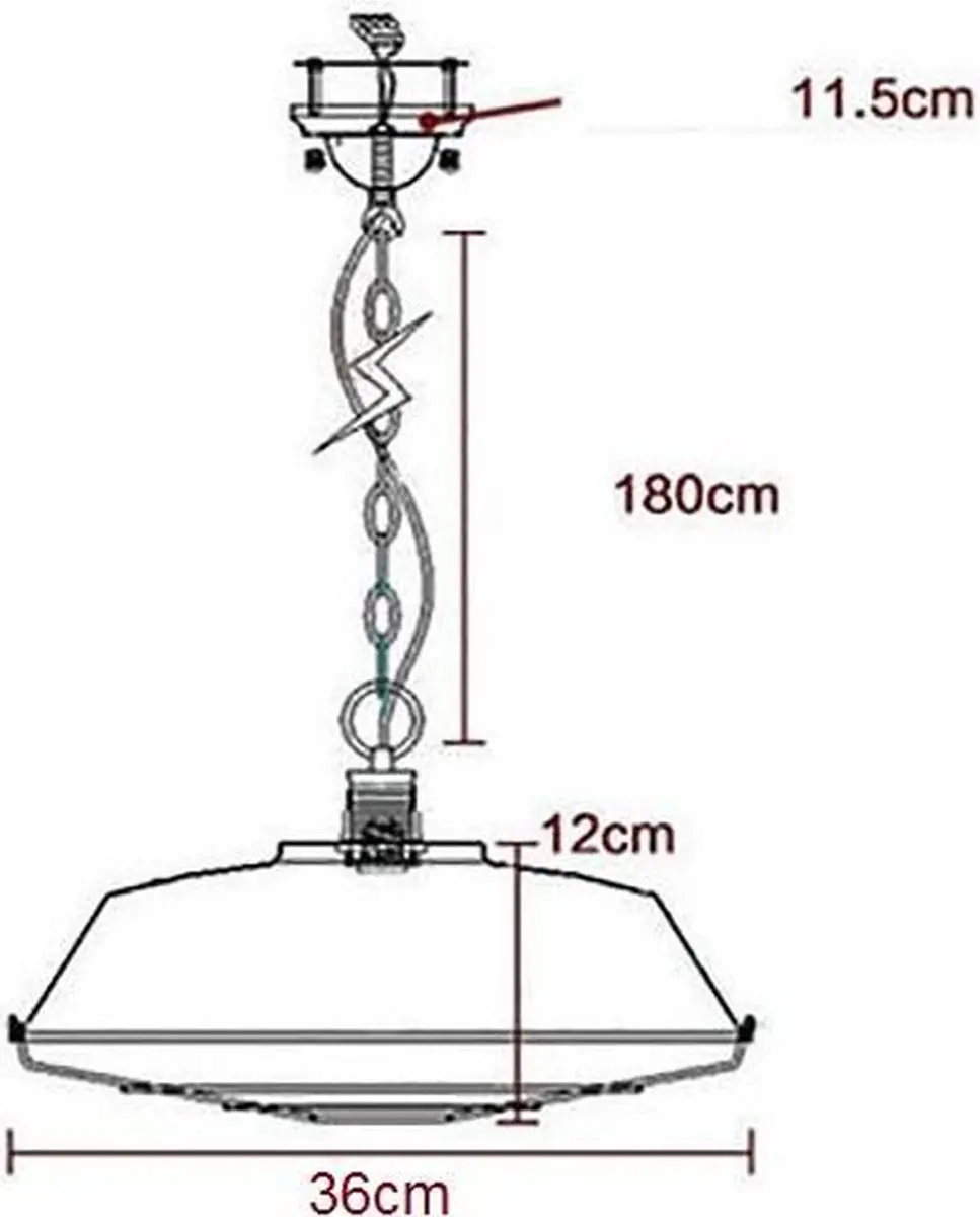 Groenovatie Vintage Industrieel Cage Hanglamp Ø36cm - Wit