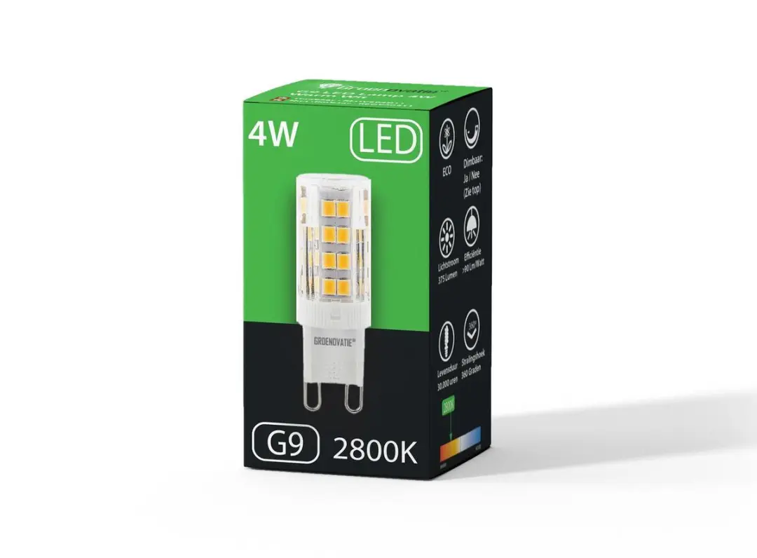 Groenovatie LED Lamp G9 4W - Warm Wit - 51x16mm