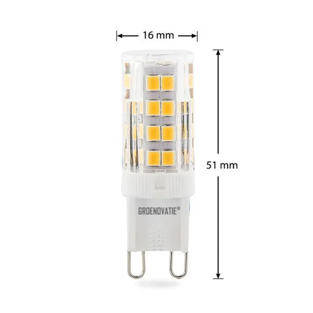 Groenovatie LED Lamp G9 4W - Warm Wit - 51x16mm