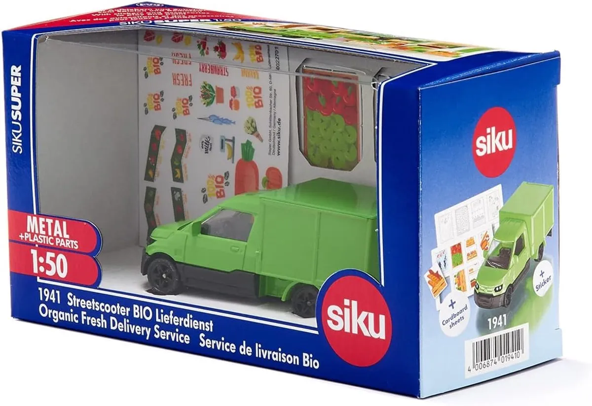 SIKU 1941 Streetscooter BIO Bezorgservice Speelgoedbestelbus 1:50 - Groen
