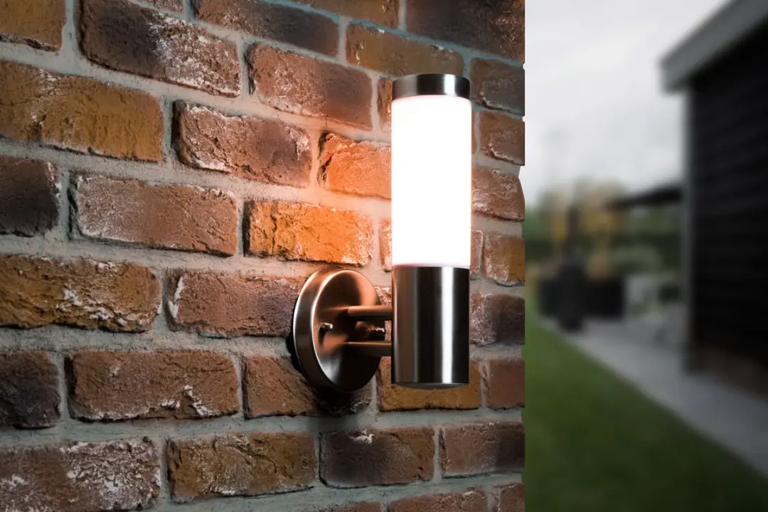 Groenovatie LED Wandlamp E27 IP65 - 3000K Warm Wit - Grijs
