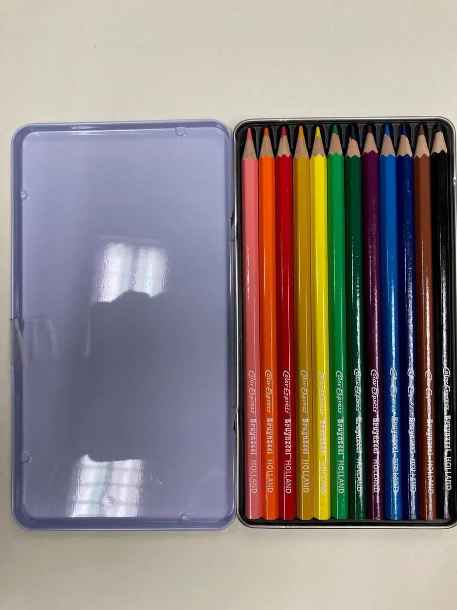 BRUYNZEEL Kleurpotloden 12-delig - Metaal Etui - afbeelding 2 van 2