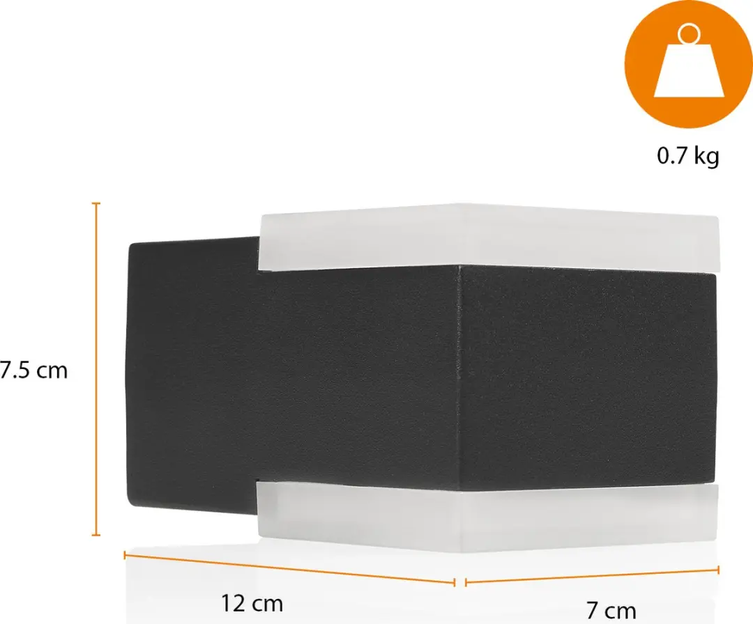 Smartwares OOL-50020 Wandlamp Buiten - 12W 800 Lumen - Zwart - afbeelding 6 van 6