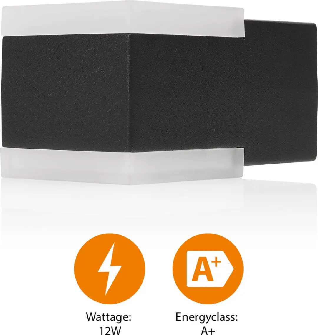 Smartwares OOL-50020 Wandlamp Buiten - 12W 800 Lumen - Zwart