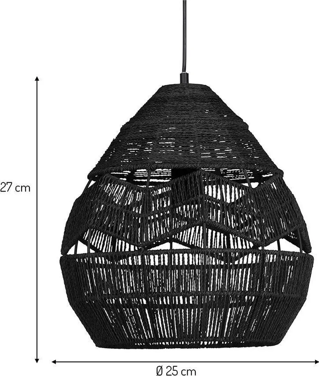 WOOOD Exclusive Adelaide Hanglamp - Zwart - afbeelding 3 van 6