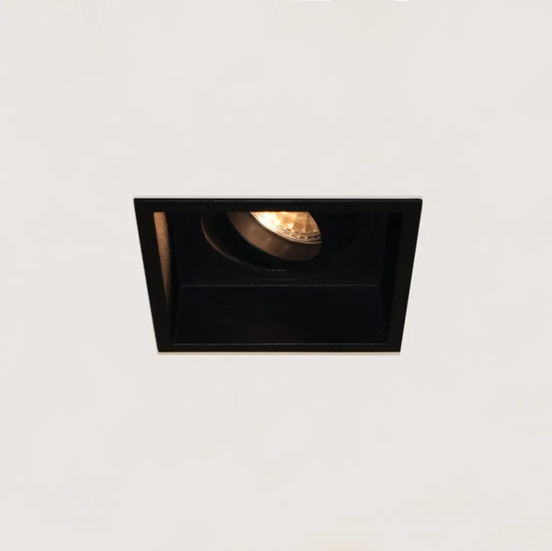 Artdelight Inbouwspot Rex Vierkant 9cm - Zwart
