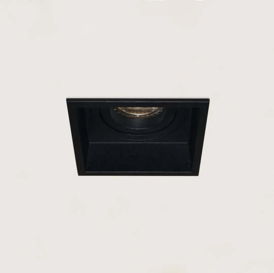 Artdelight Inbouwspot Rex Vierkant 9cm - Zwart