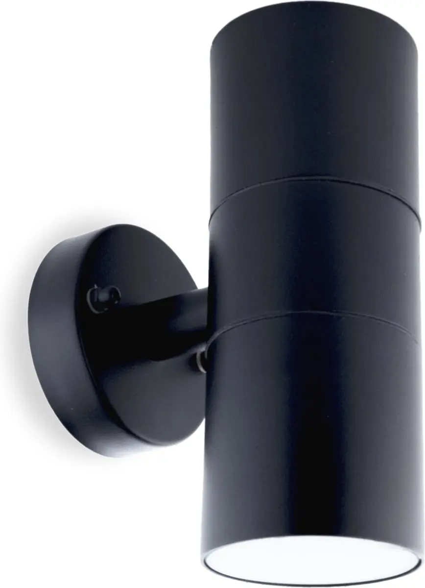 Groenovatie Wandlamp Up & Down Rond - 2x GU10 - IP44 - Zwart