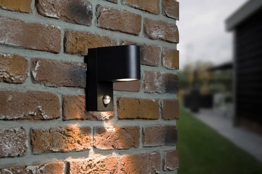 Groenovatie Wandlamp Down met Sensor GU10 - Mat Zwart