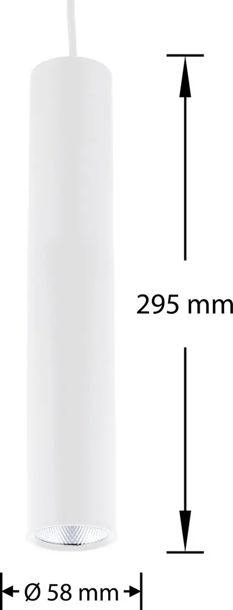 Groenovatie Design Tube Moderne Hanglamp 5W - Mat Wit