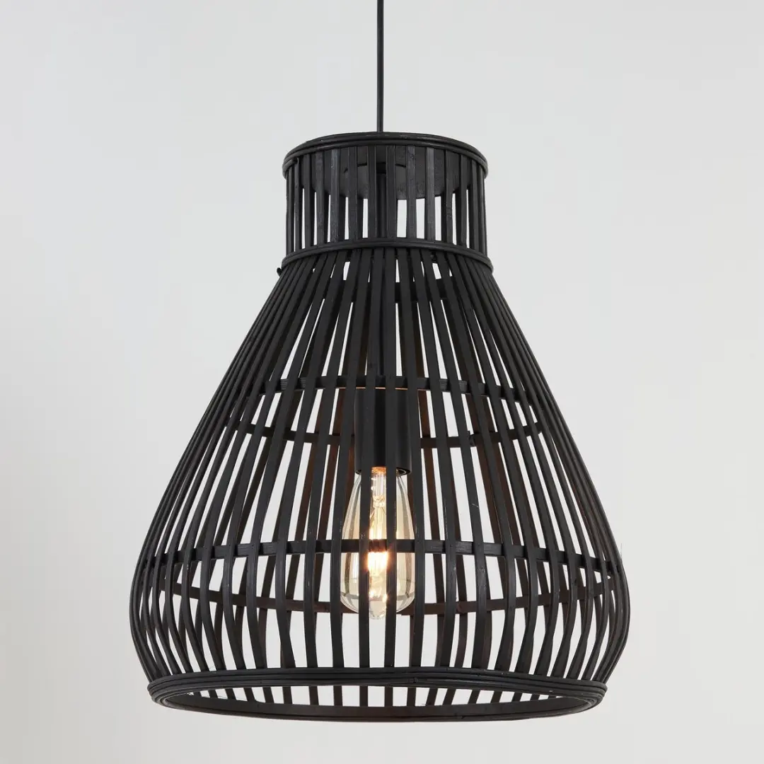 Groenovatie Bamboe Hanglamp Zwart