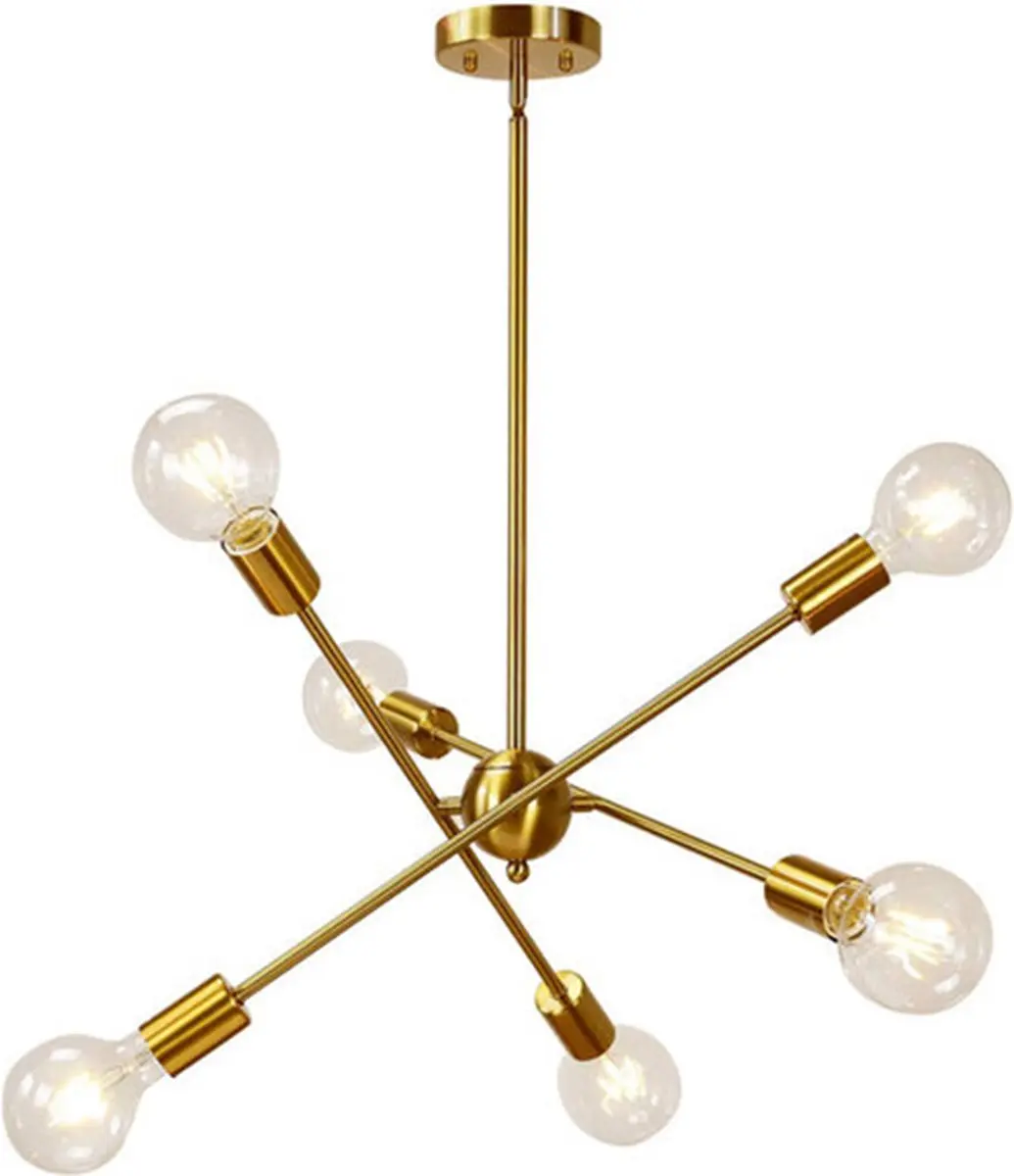 Groenovatie Design Hanglamp Goud 6-Lichts E27
