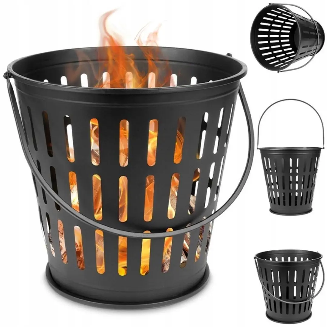 Koopman Metalen Kolen- & Brandkorf Ø38-41cm - Zwart