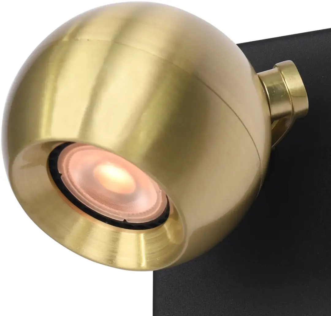 Artdelight Wandlamp Bolero 1 Licht - 35W - Zwart/Goud