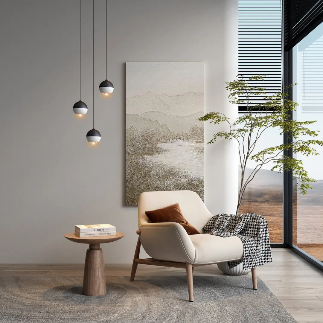 Artdelight Hanglamp Miami Zwart Ø10cm - Warm wit licht
