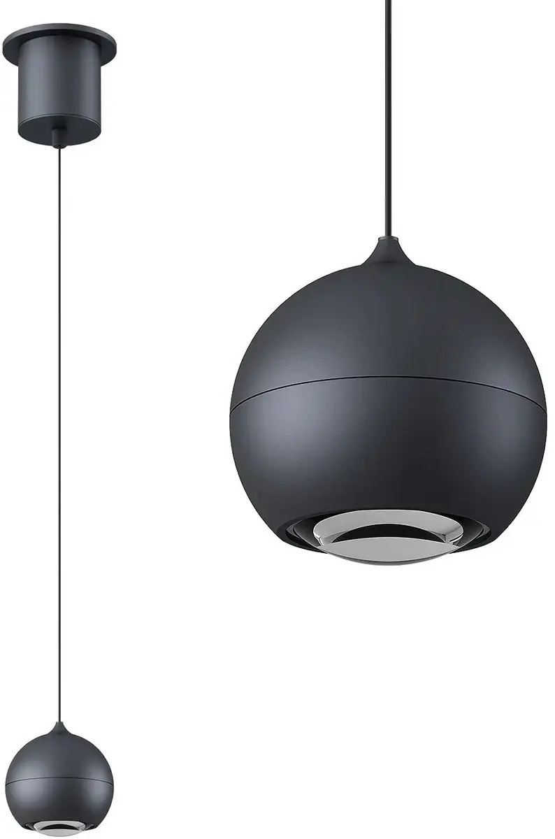 Artdelight Hanglamp Miami Zwart Ø10cm - Warm wit licht