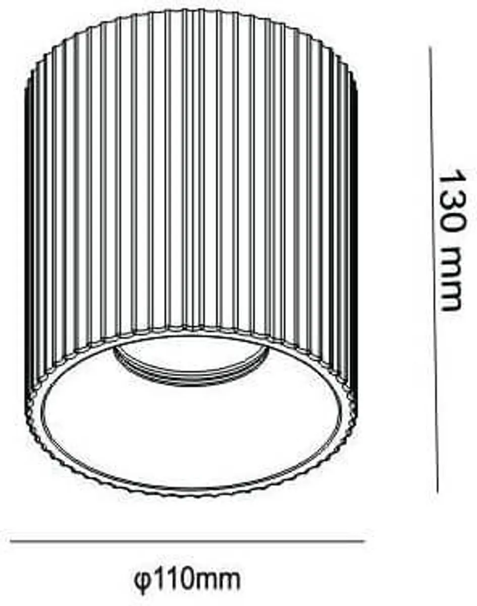 Artdelight Toulouse Plafondlamp Ø11cm - Warm wit licht