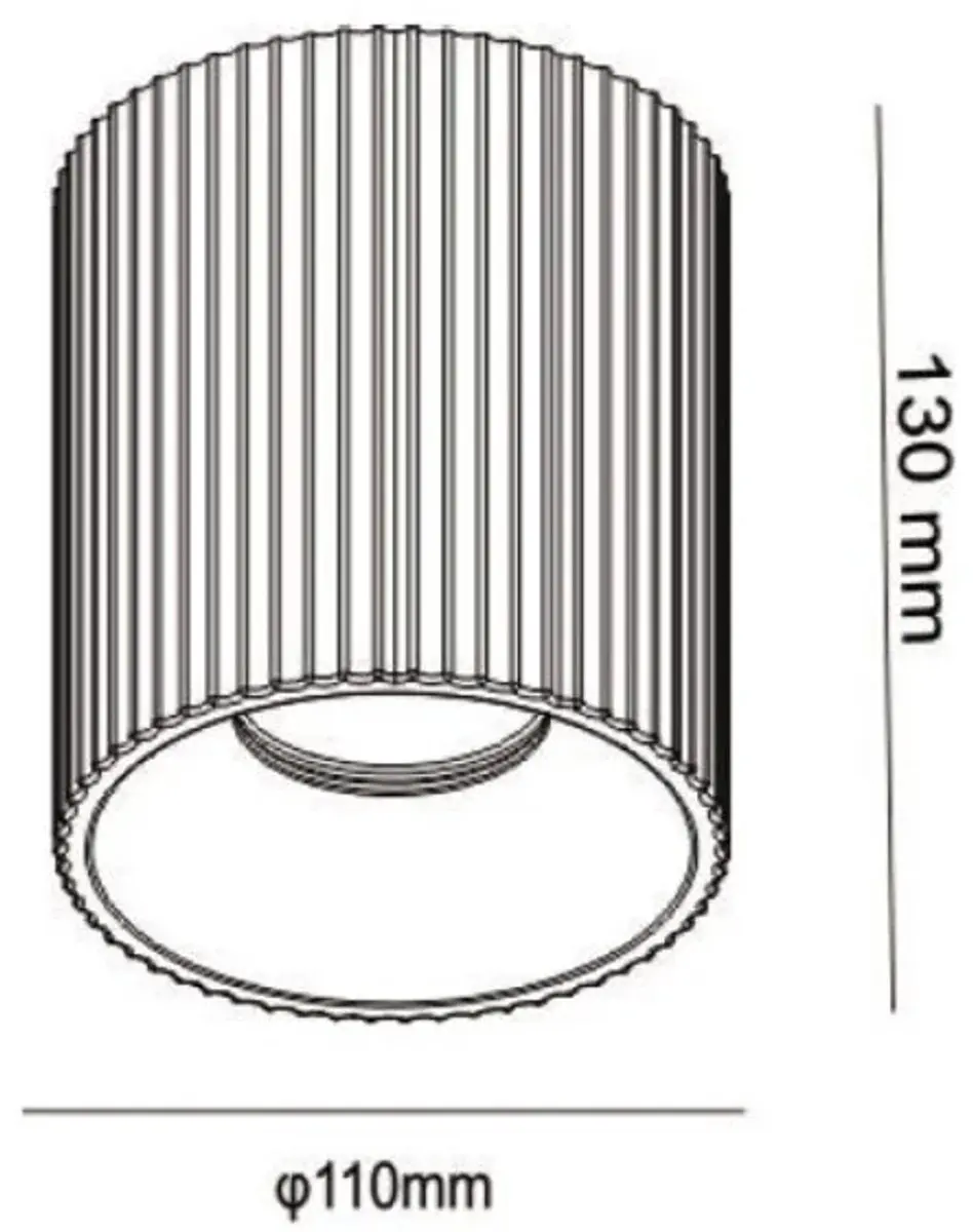Artdelight Toulouse Plafondlamp Ø11cm - Warm wit licht