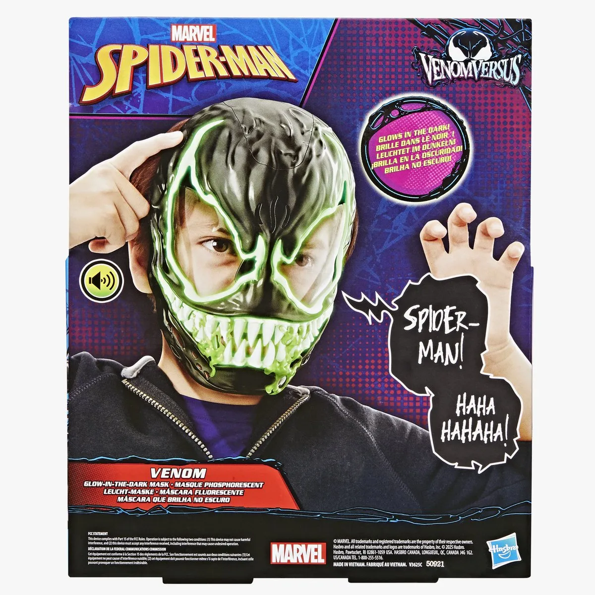 Hasbro Spider-Man Venom Glow-in-the-Dark Masker - Multicolor