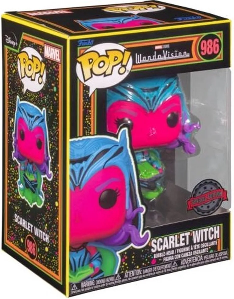 Funko Pop Marvel WandaVision Scarlet Witch Blacklight 9,5cm