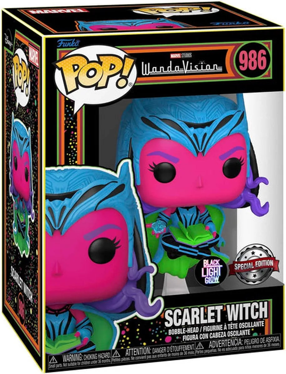 Funko Pop Marvel WandaVision Scarlet Witch Blacklight 9,5cm