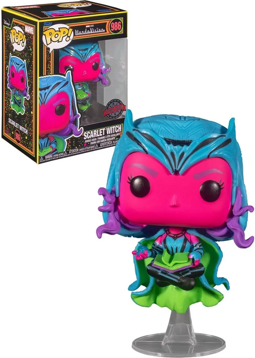 Funko Pop Marvel WandaVision Scarlet Witch Blacklight 9,5cm