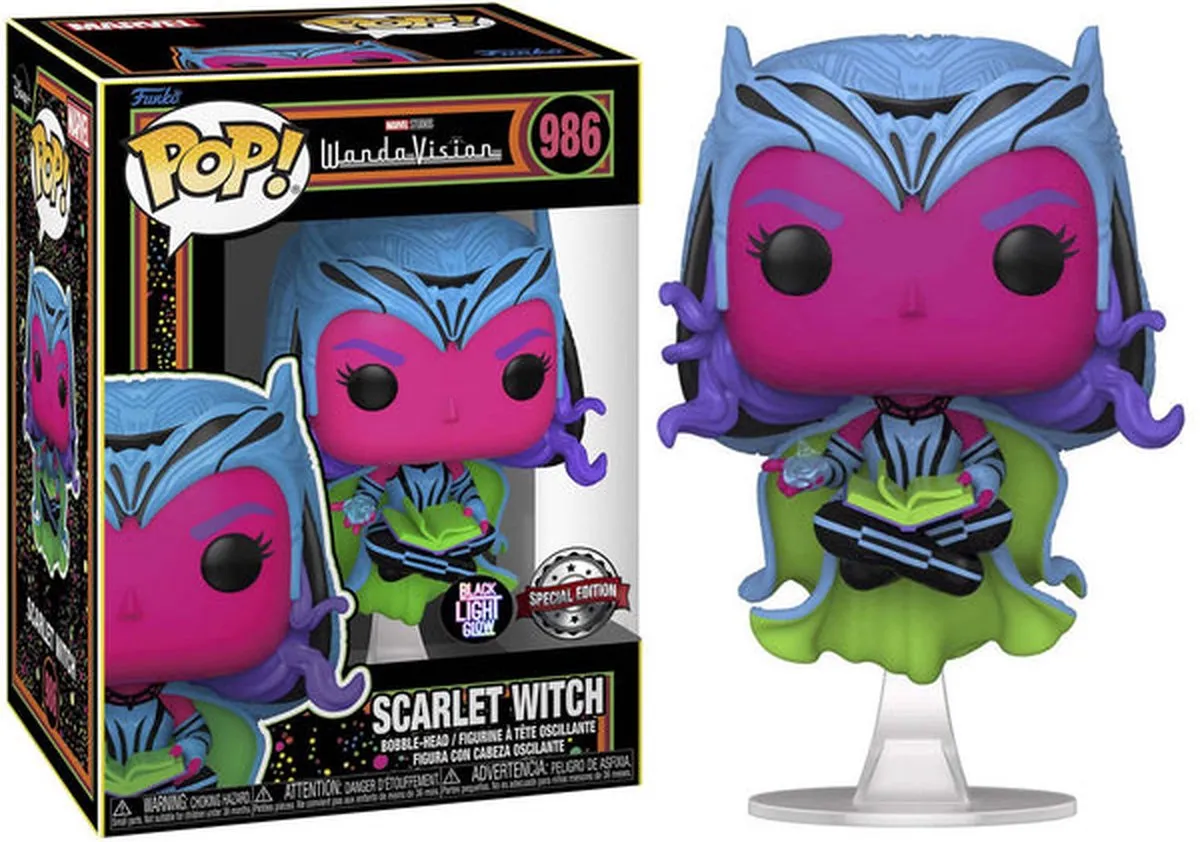 Funko Pop Marvel WandaVision Scarlet Witch Blacklight 9,5cm