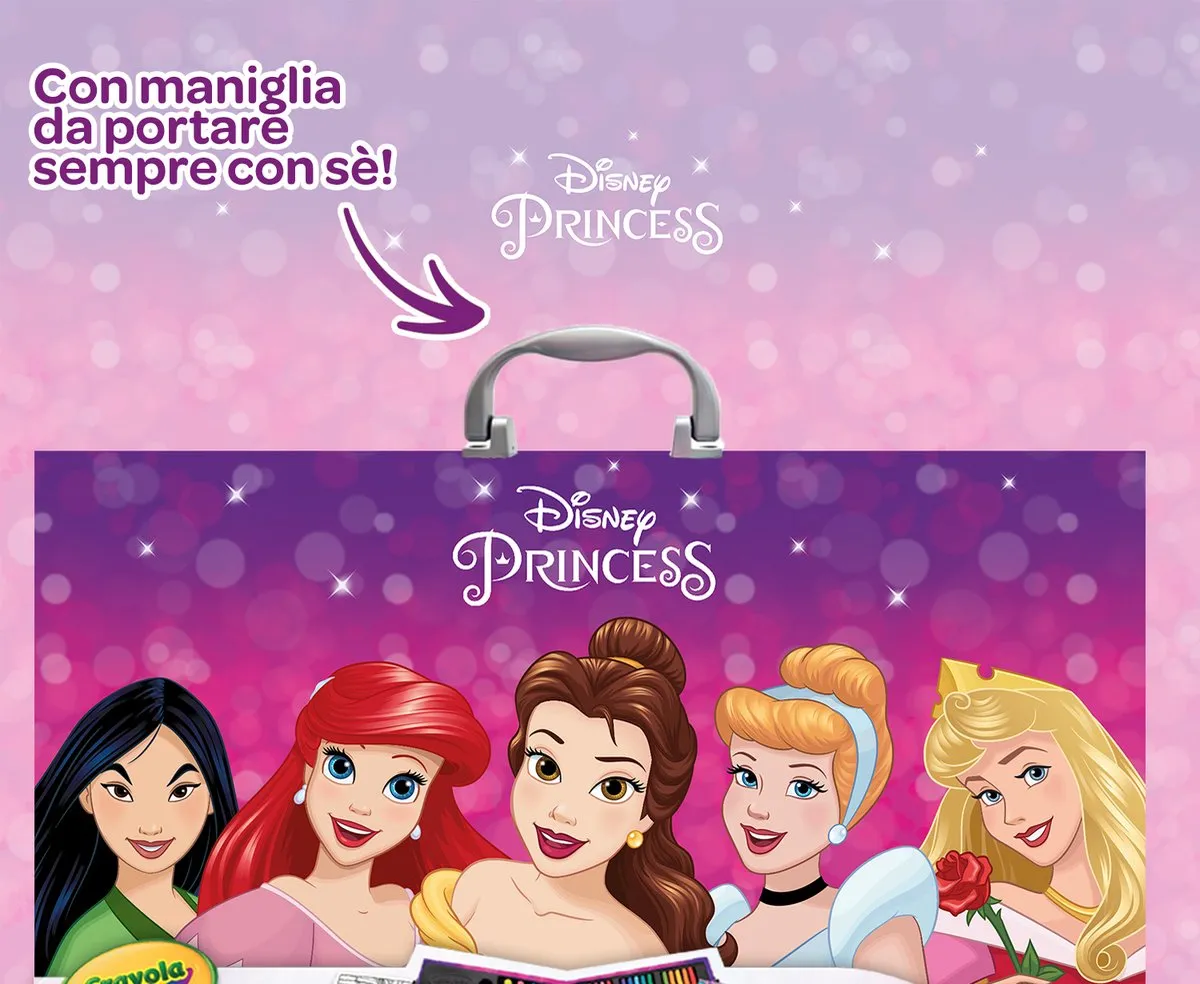 Crayola Disney Princess Inspiratie Kleurkoffer - 115 Stuks