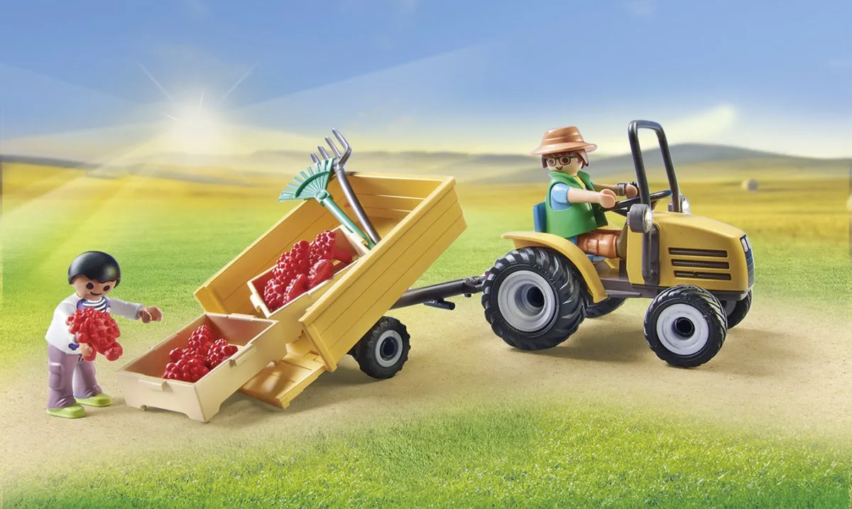 Playmobil Country Tractor met aanhanger 71442 - Meerkleurig