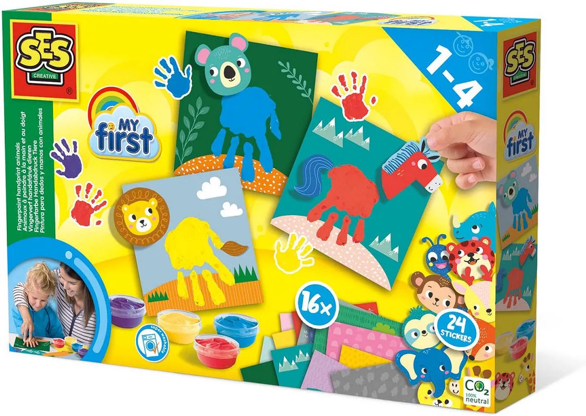 SES Creative My First Vingerverf Handafdruk Dieren
