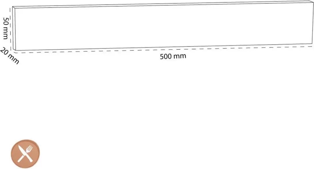 Wusthof Magneetstrip Walnoot 50cm