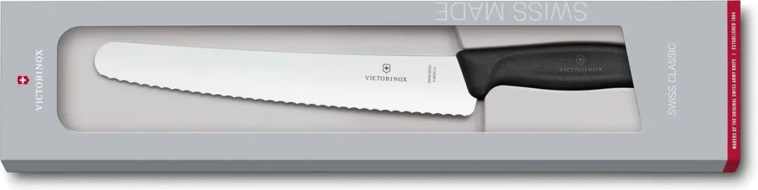 Swiss Classic brood- en banket mes, 22 cm, geschenkdoos